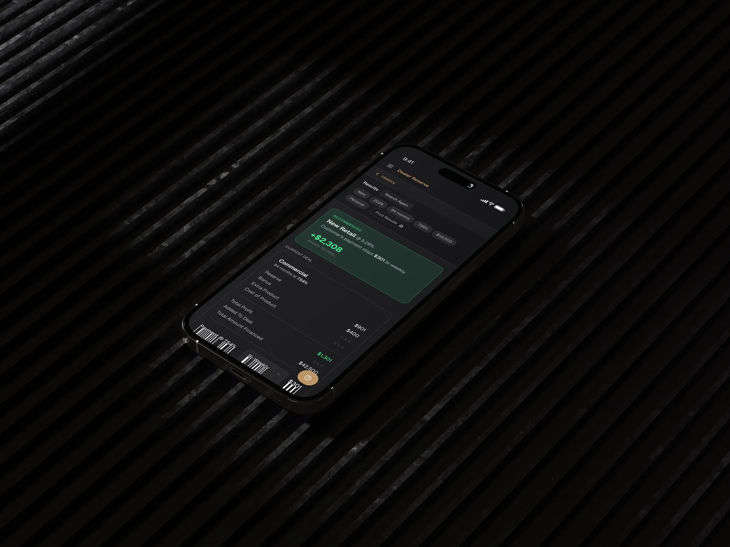 Results on a phone