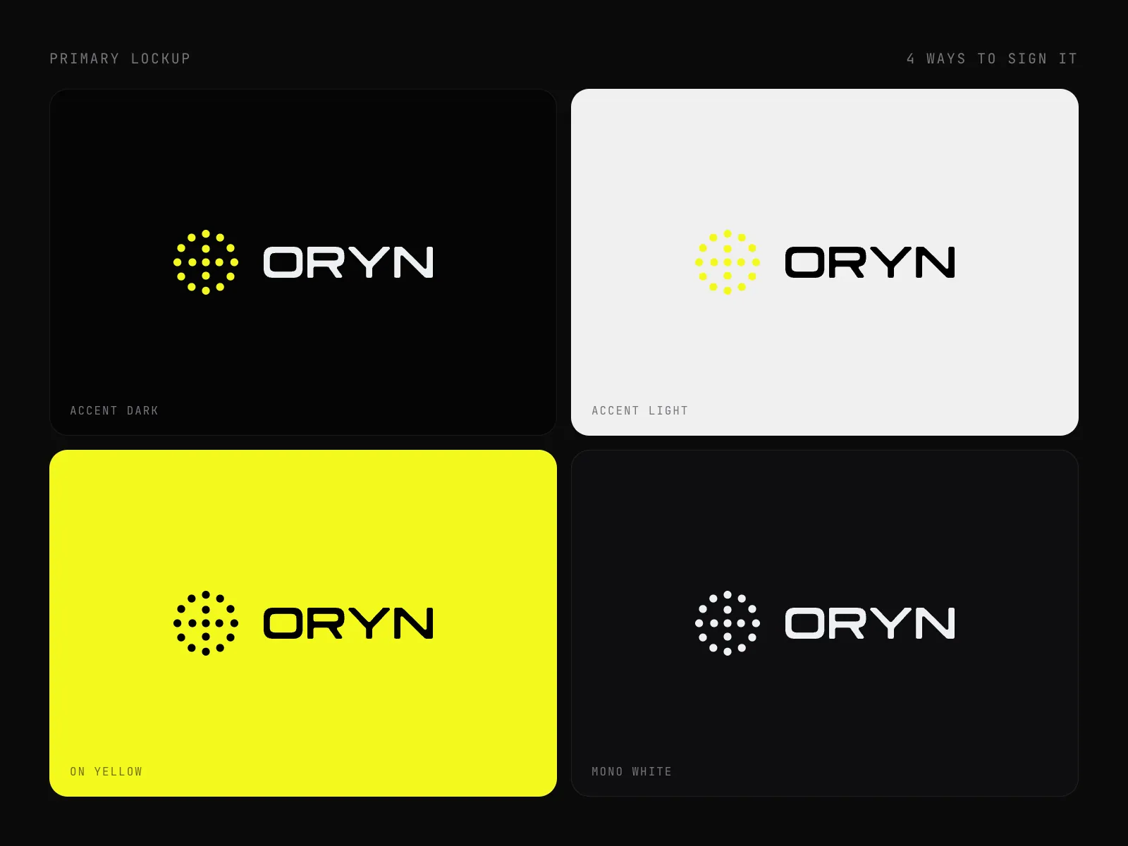 Every lockup and colour, ready for anyone on the team.